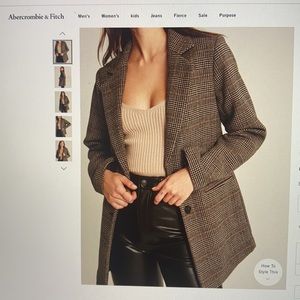Wool-Blend Blazer Coat (Abercrombie & Fitch)